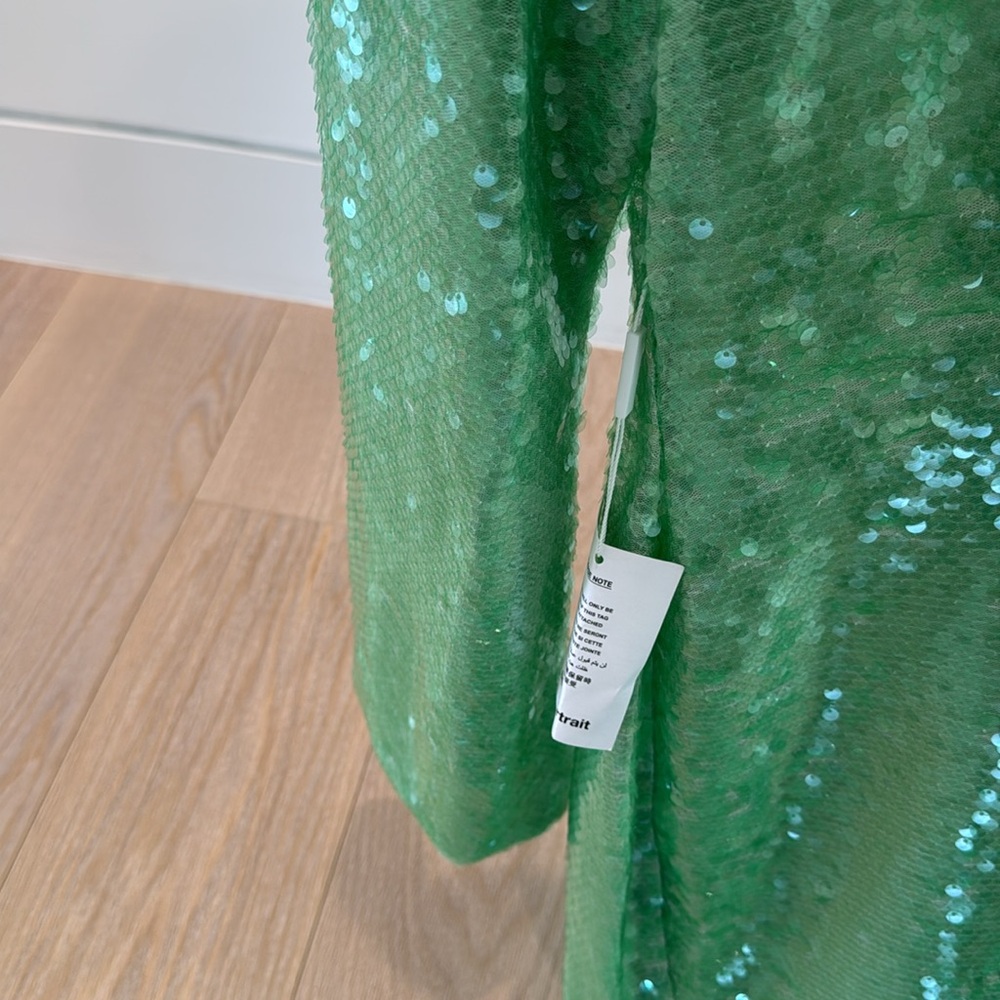 Self Portrait Sequin Ruffled Midi Dress NWT - Picture 8 of 9